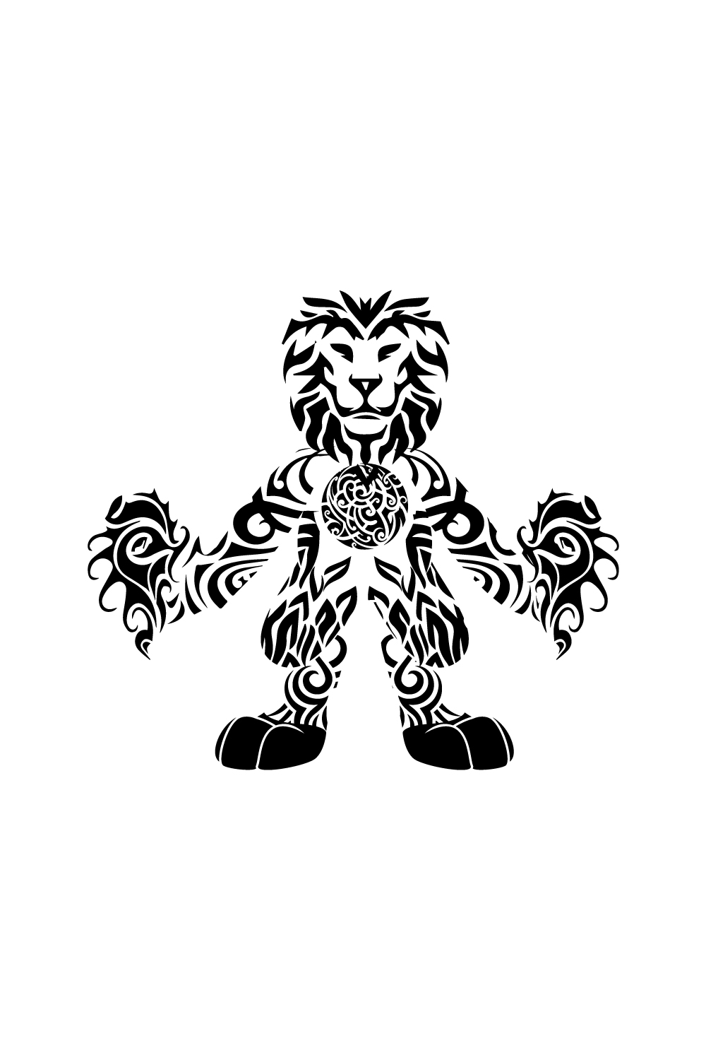 Unique Monkey Tribal Tattoo Artwork - MasterBundles