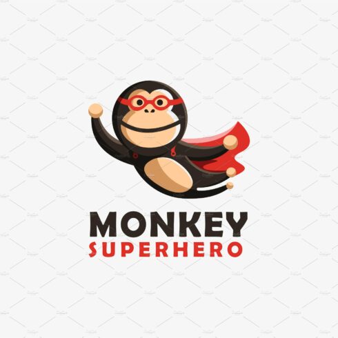 Flying superhero monkey logo cover image.