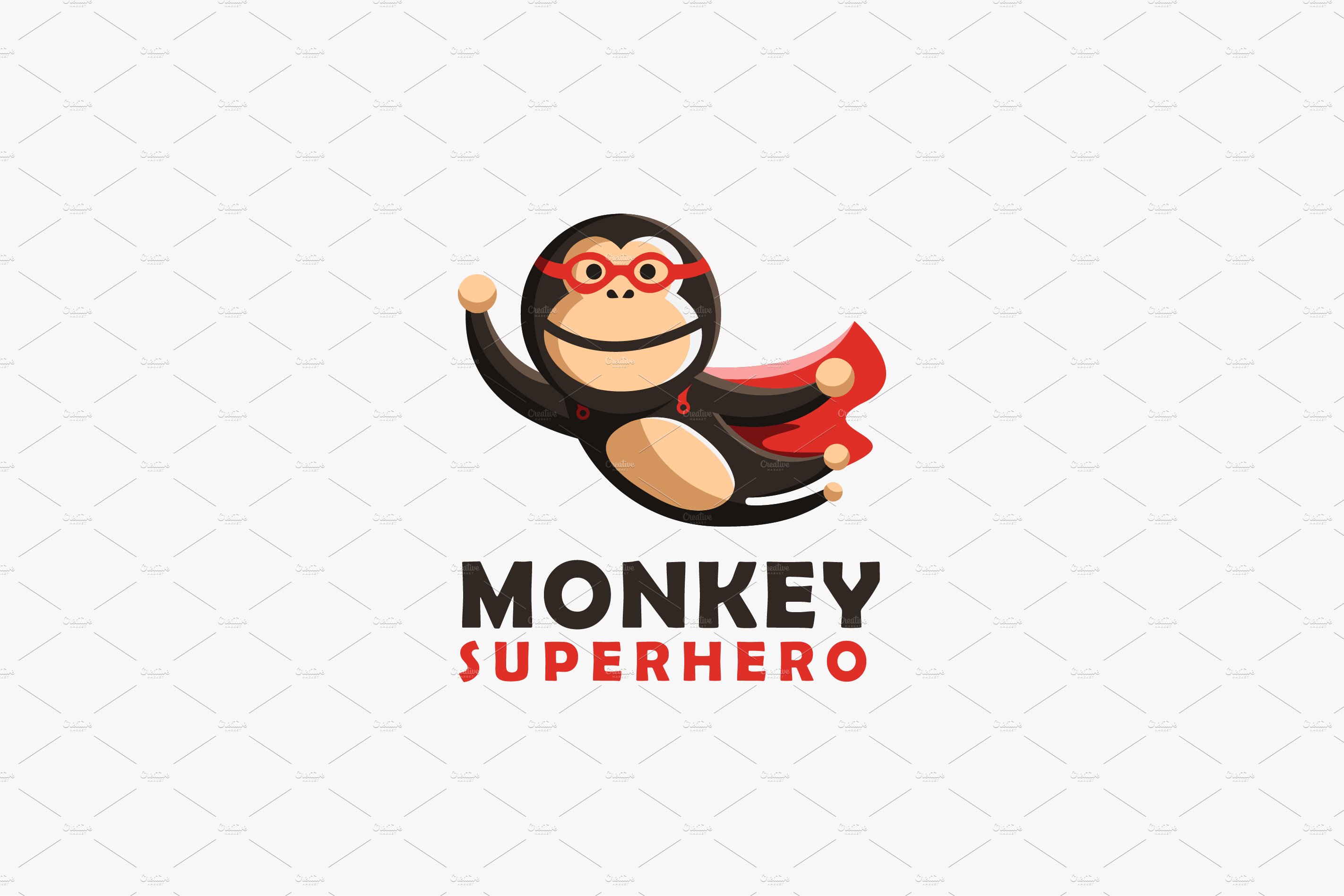 Flying superhero monkey logo cover image.