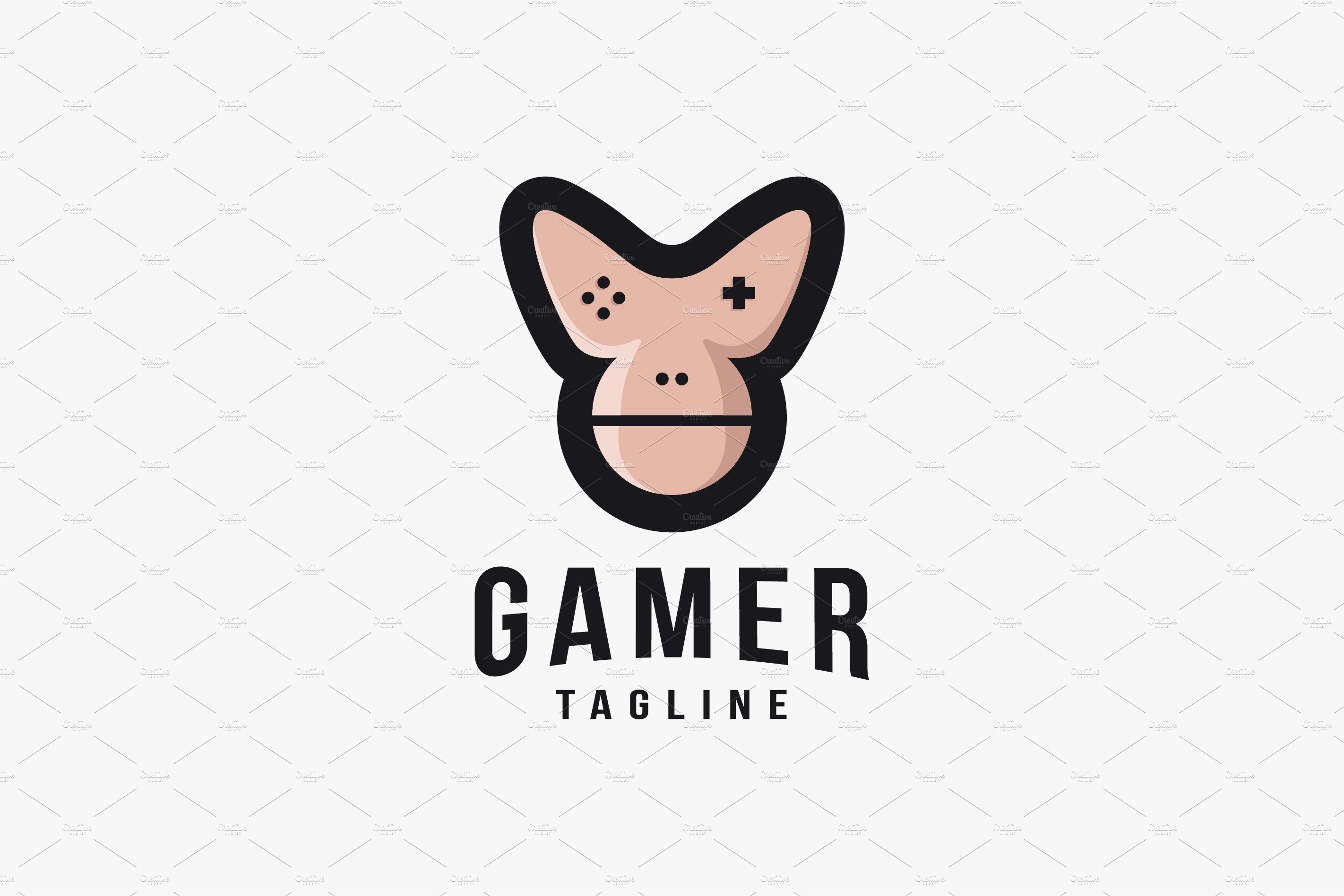Chimp gamer, joystick monkey logo cover image.
