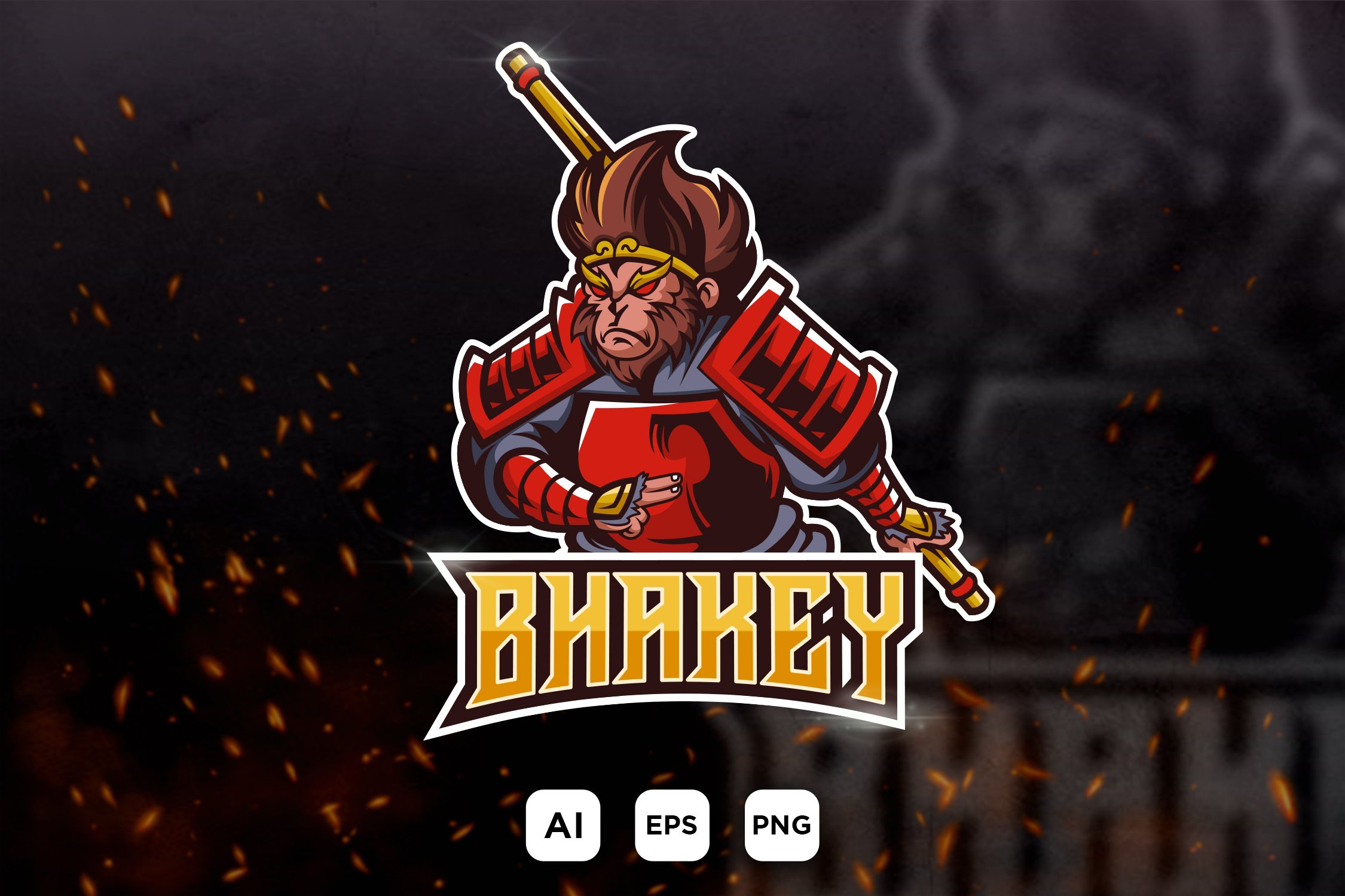 MONKEY - mascot logo for a team cover image.