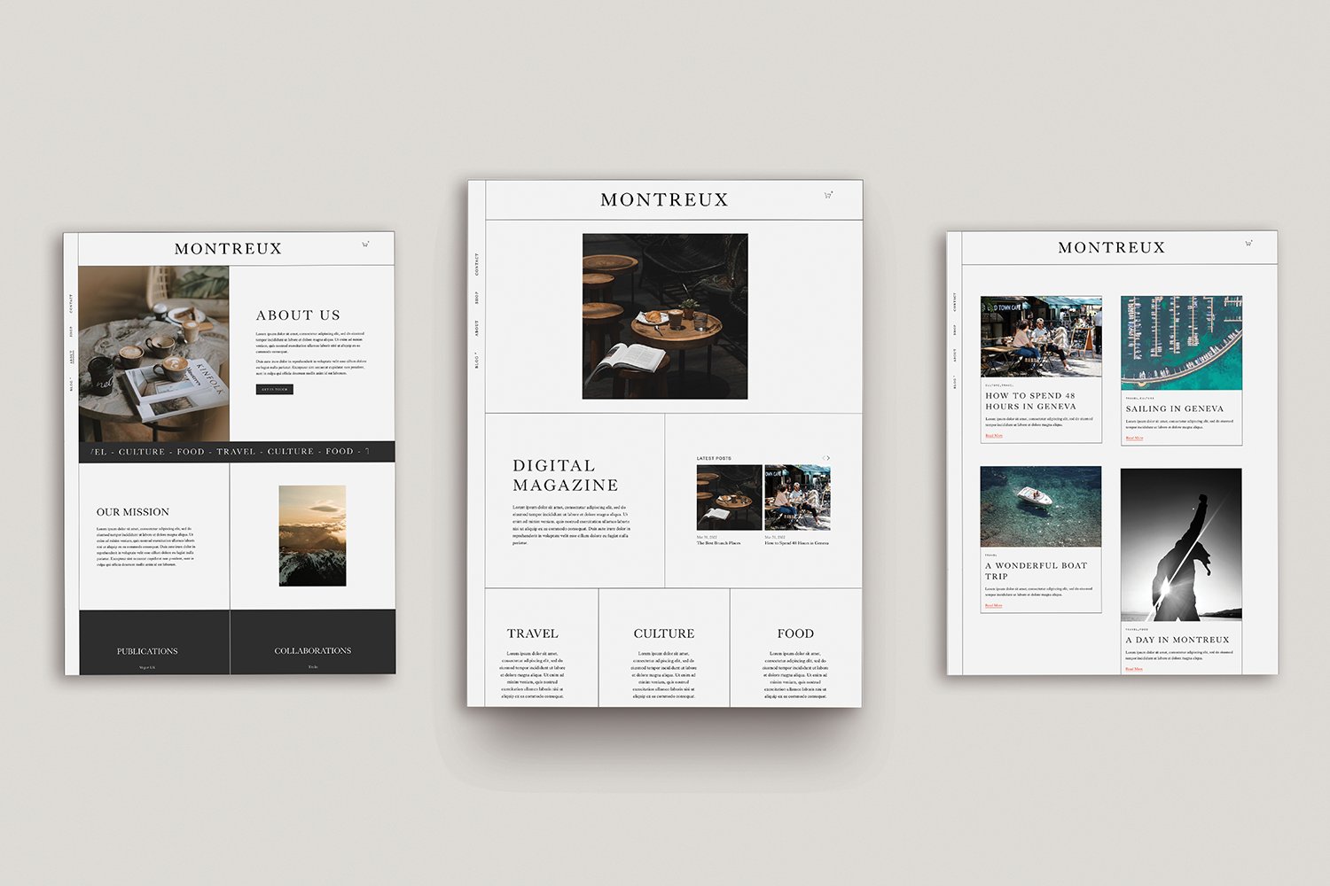 Montreux Squarespace 7.1 Template preview image.