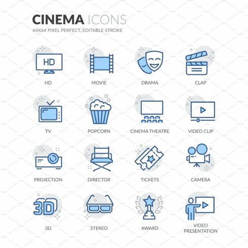 Line Cinema Icons cover image.
