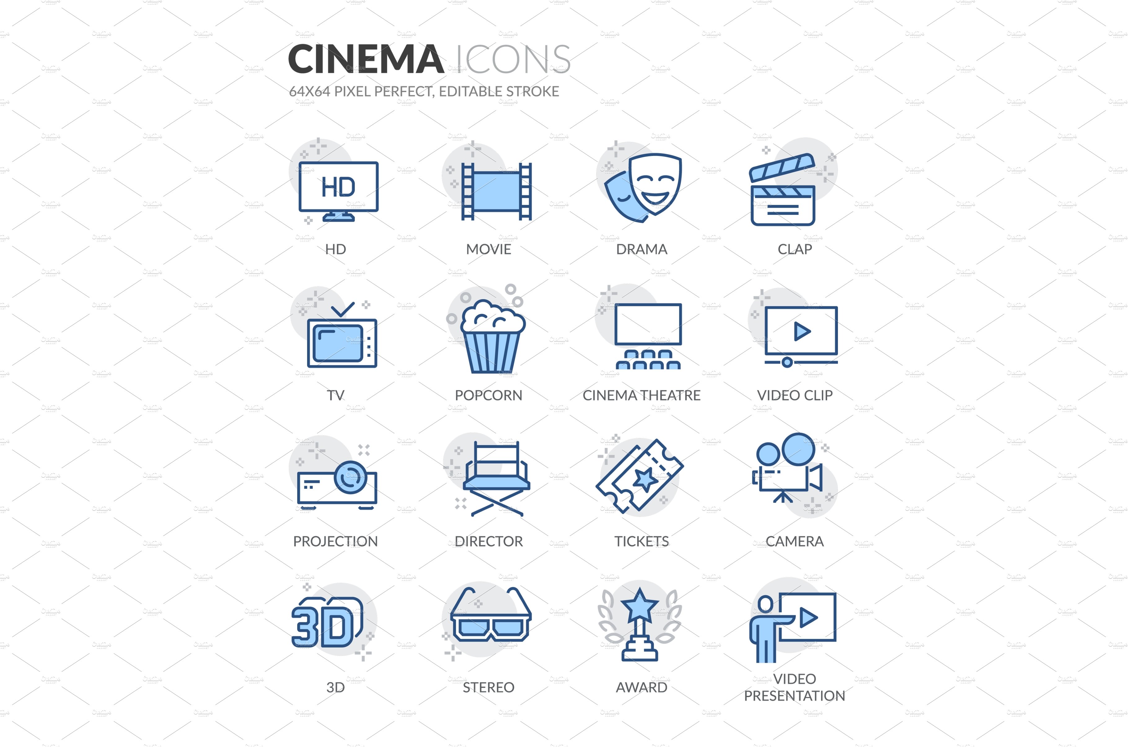 Line Cinema Icons cover image.