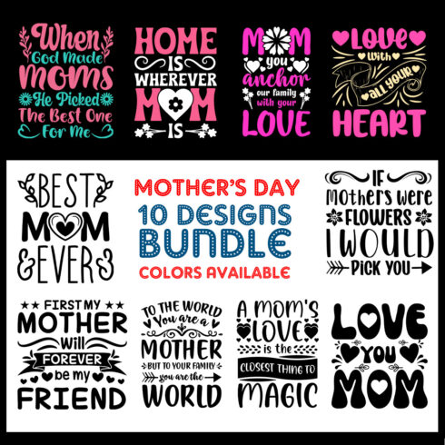 Mother's Day SVG T-Shirt Design Bundle