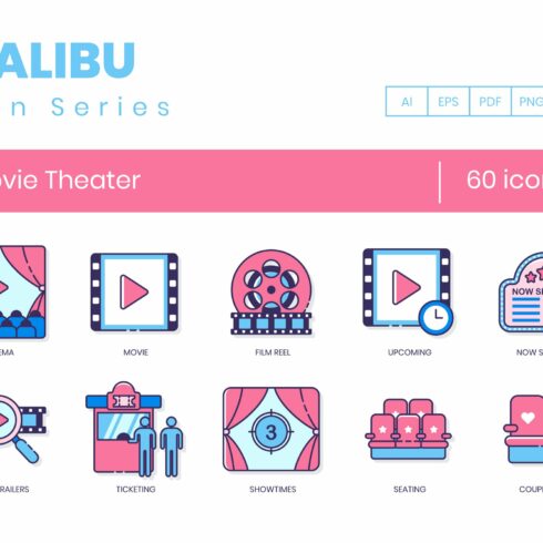 60 Movie Theater Icons - Malibu cover image.