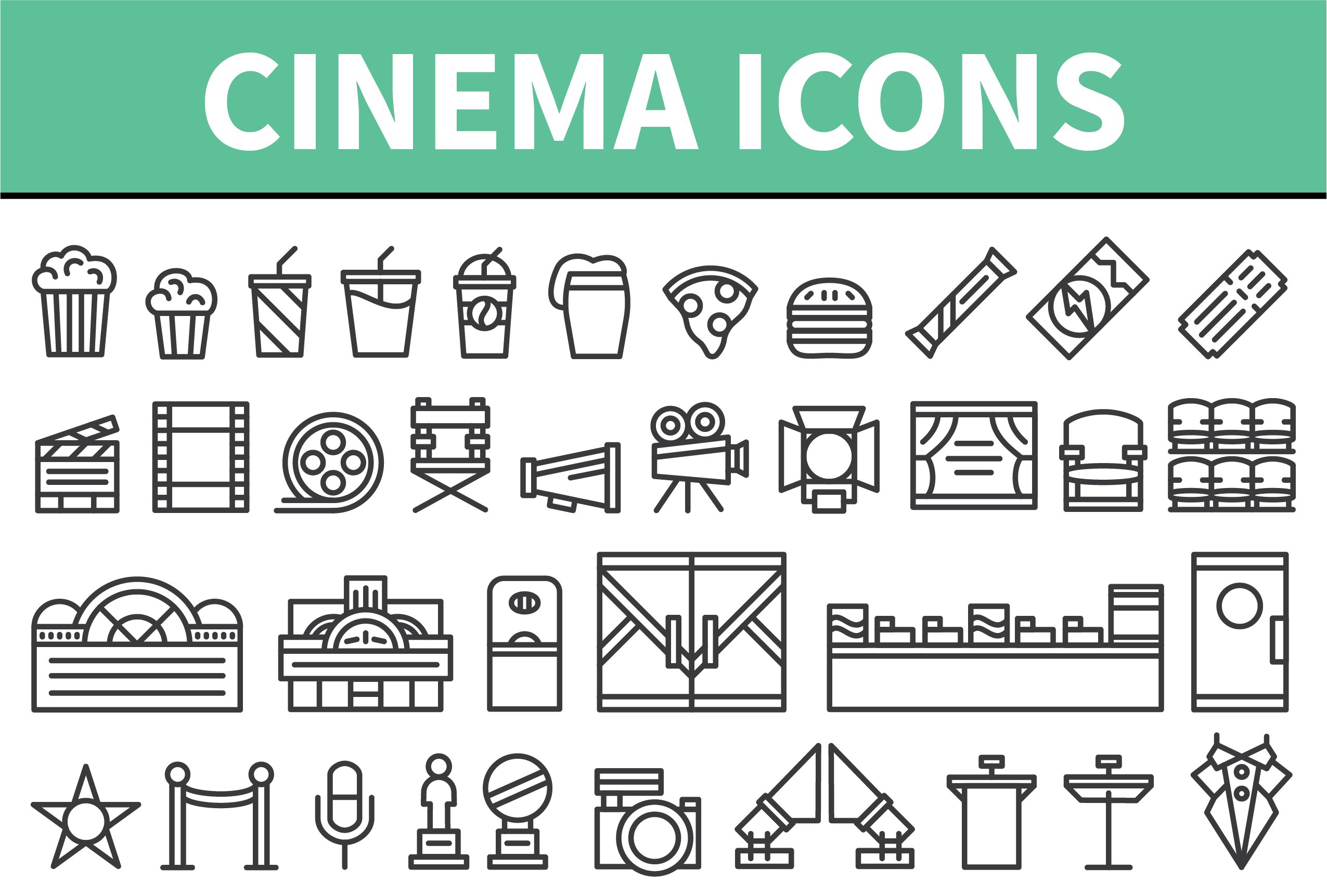 Cinema / Movie / Theater / Film Icon preview image.