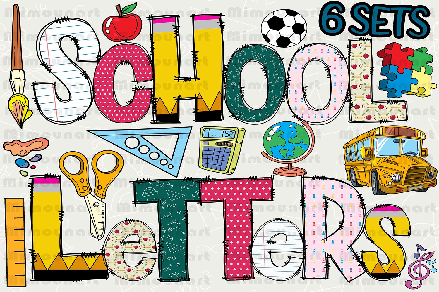 Back to school Alphabet Doodle cover image.
