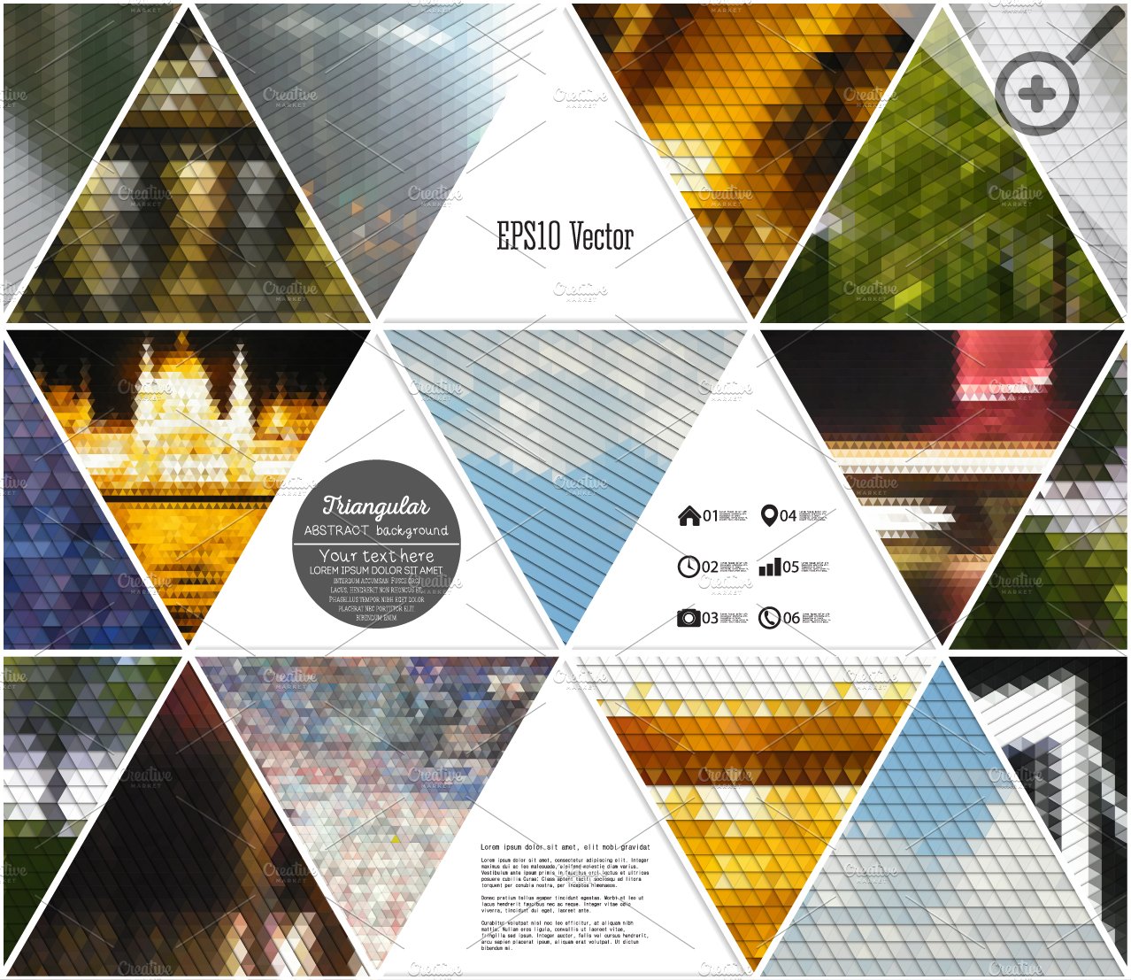 Abstract templates for brochures preview image.