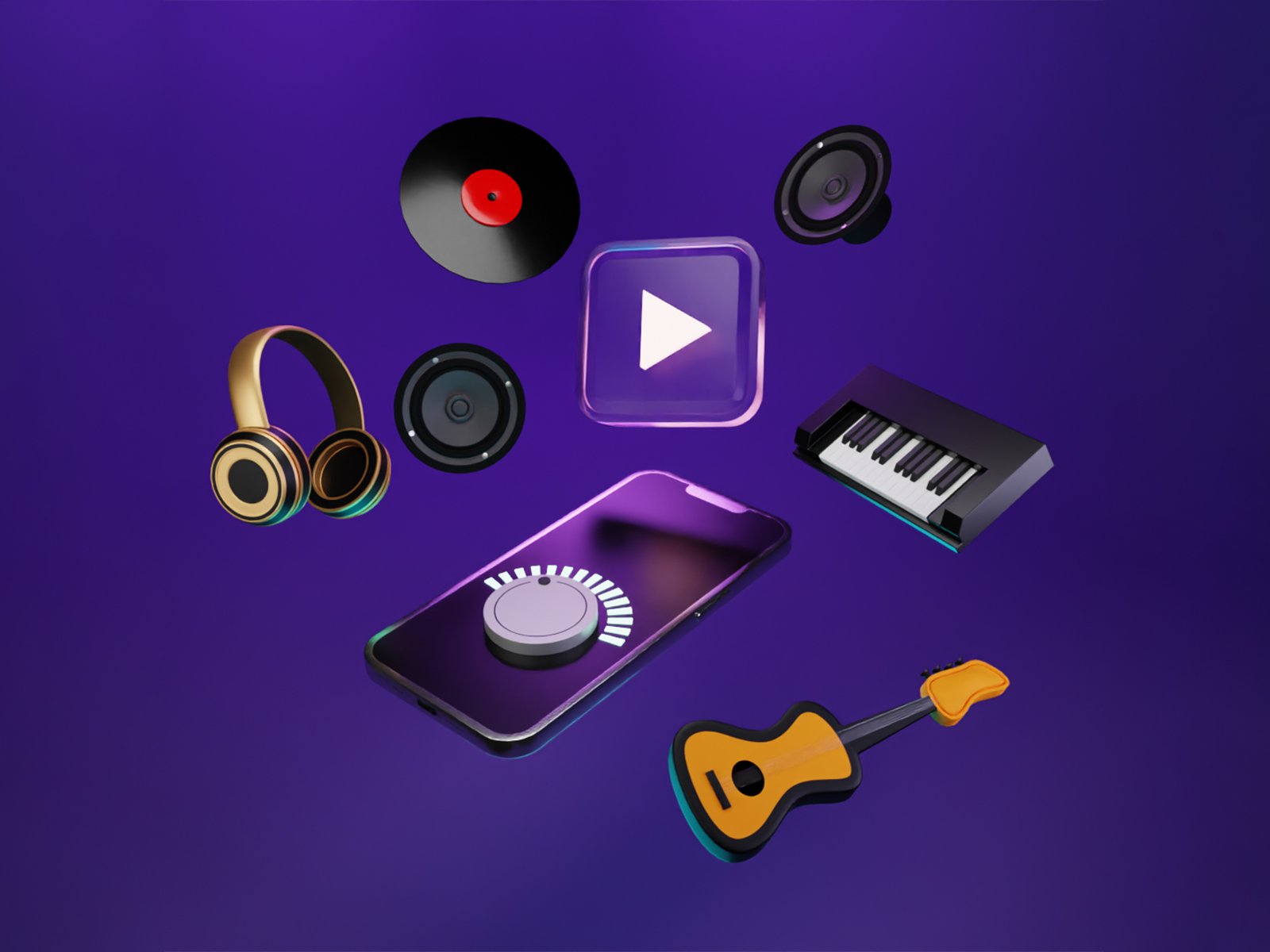 Music 3D Illustration Pack cover image.