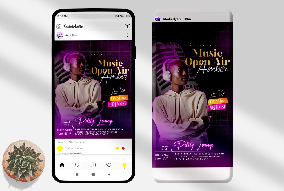 music night events instagram 28psd29 template 558