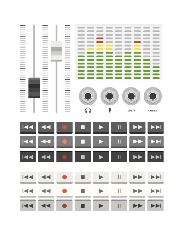 Musical ui set buttons cover image.