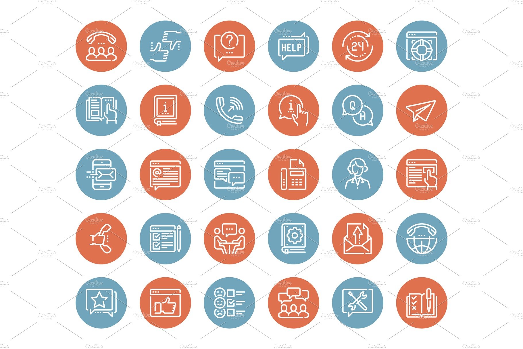 Customer Service Icons cover image.