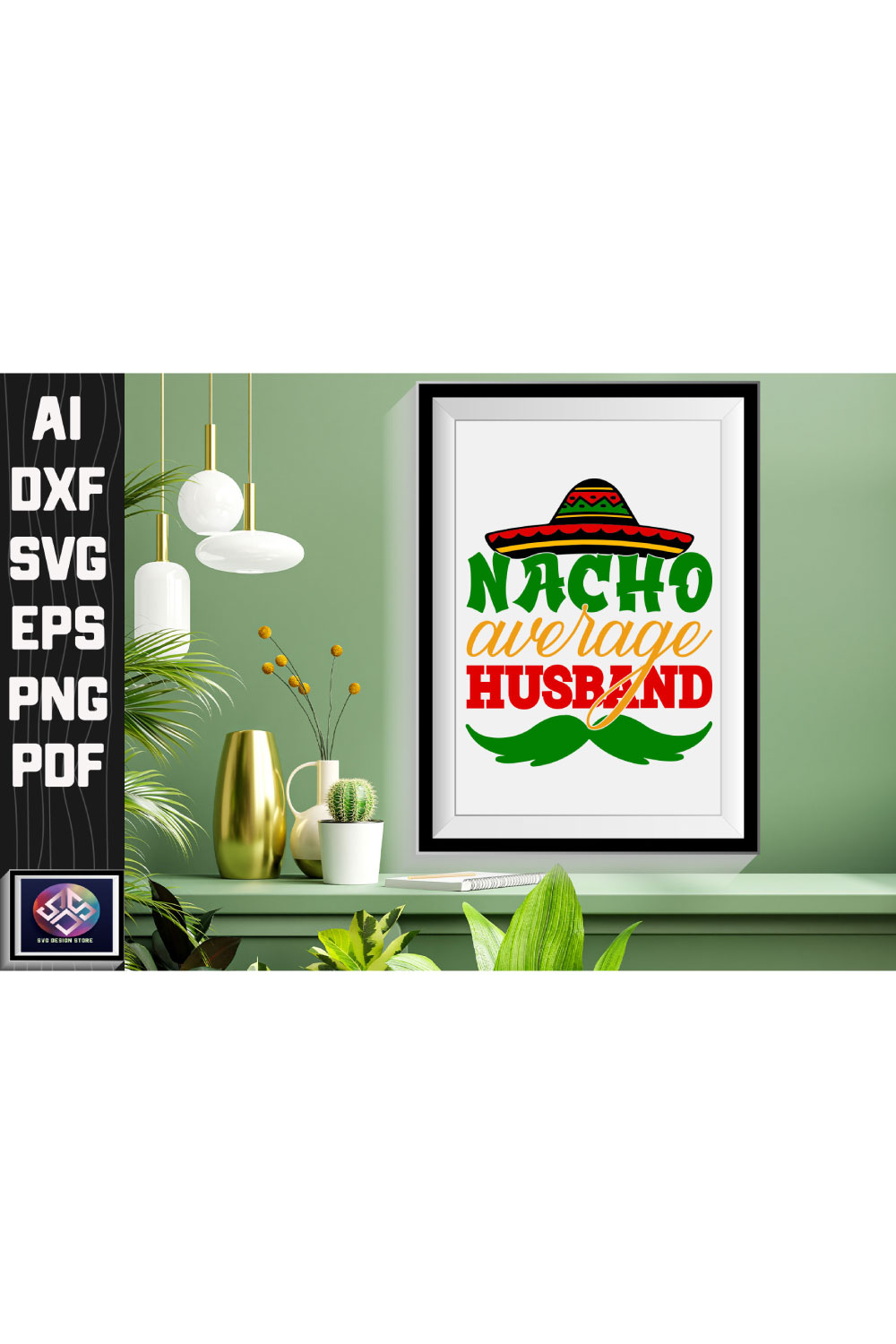 Nacho Average Husband pinterest preview image.