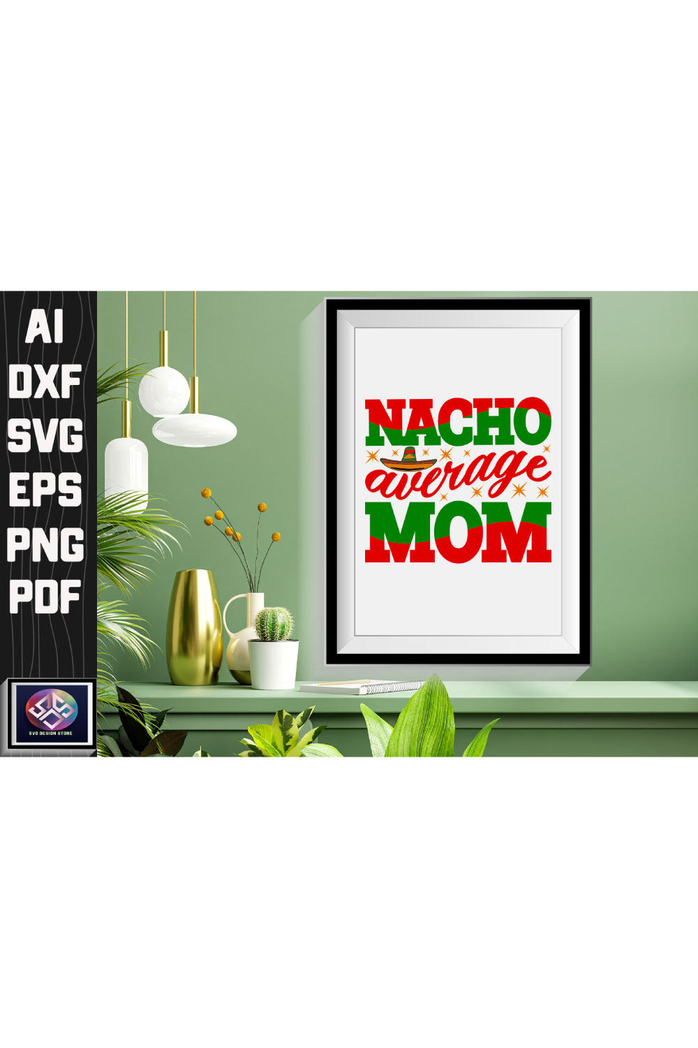 Nacho Average Mom pinterest preview image.