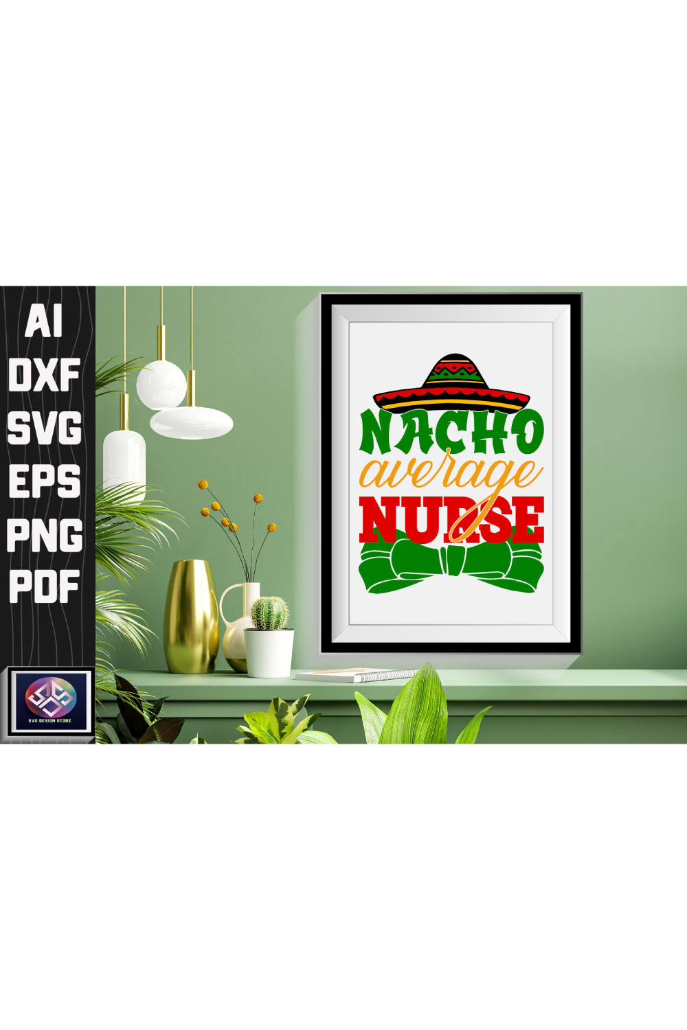 Nacho Average Nurse pinterest preview image.