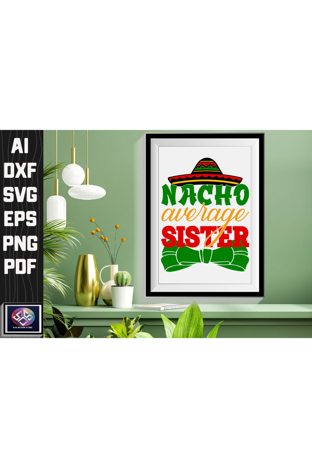 Nacho Average Sister pinterest preview image.