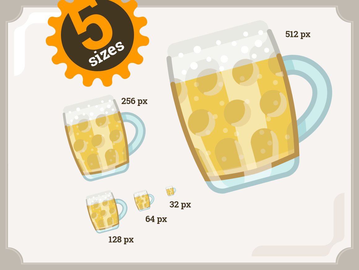 Glasses & Drinks icons set (73+110) preview image.