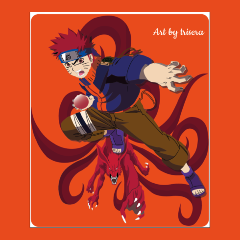 The Vector Illustration of Naruto And Kurama cover image.