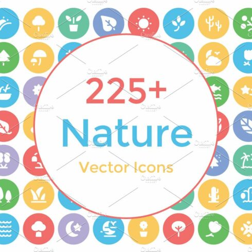 225+ Nature Vector Icons cover image.