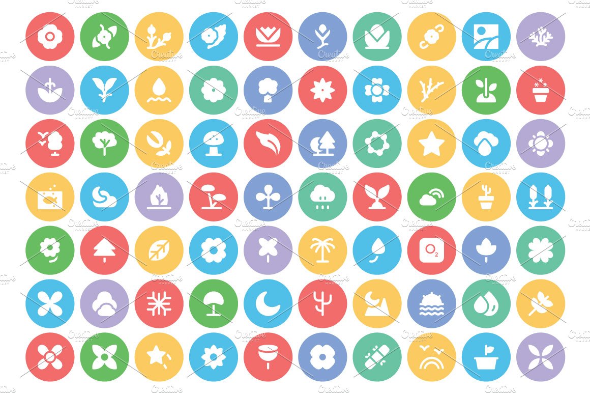 225+ Nature Vector Icons preview image.