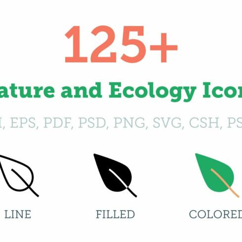 125+ Nature and Ecology Icons cover image.
