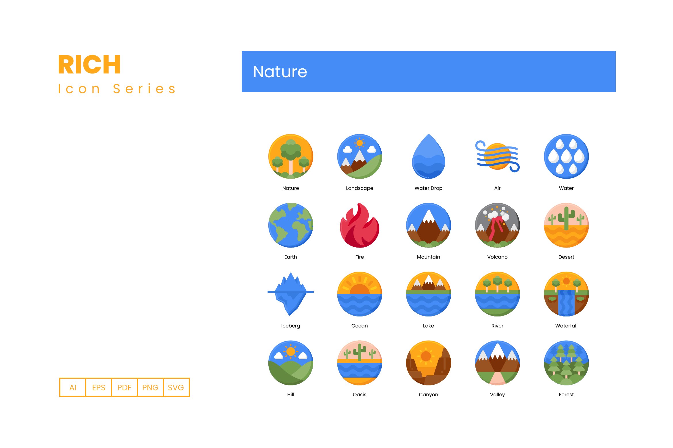 90 Nature Icons | Nature preview image.