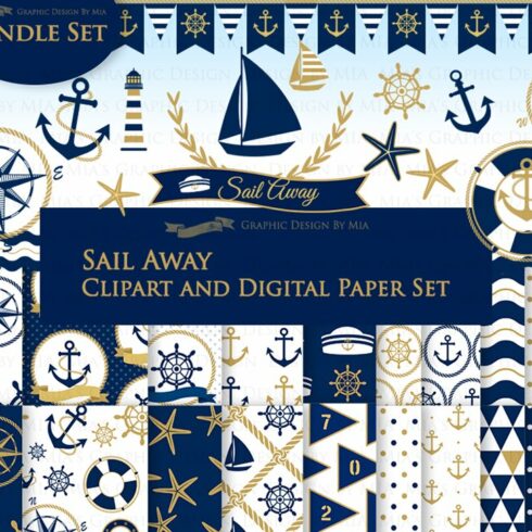 Sail Away Navy and Flat Gold cover image.