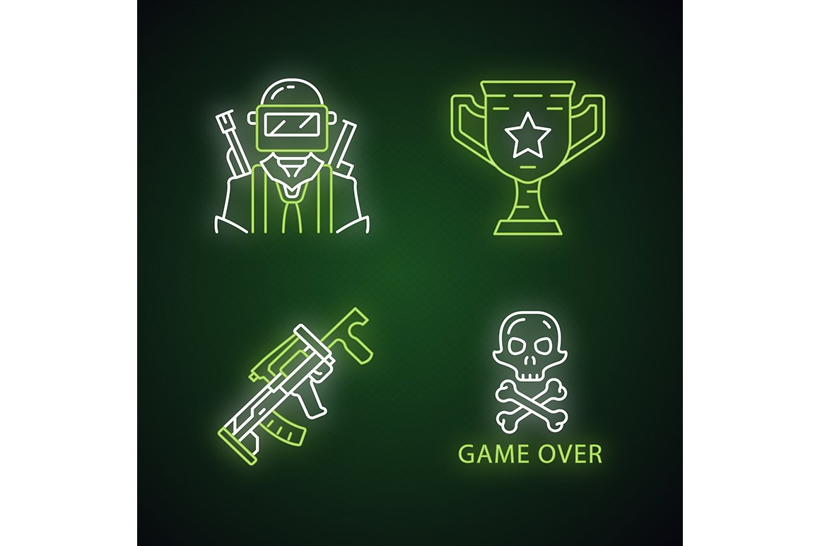 Online game inventory icons set cover image.