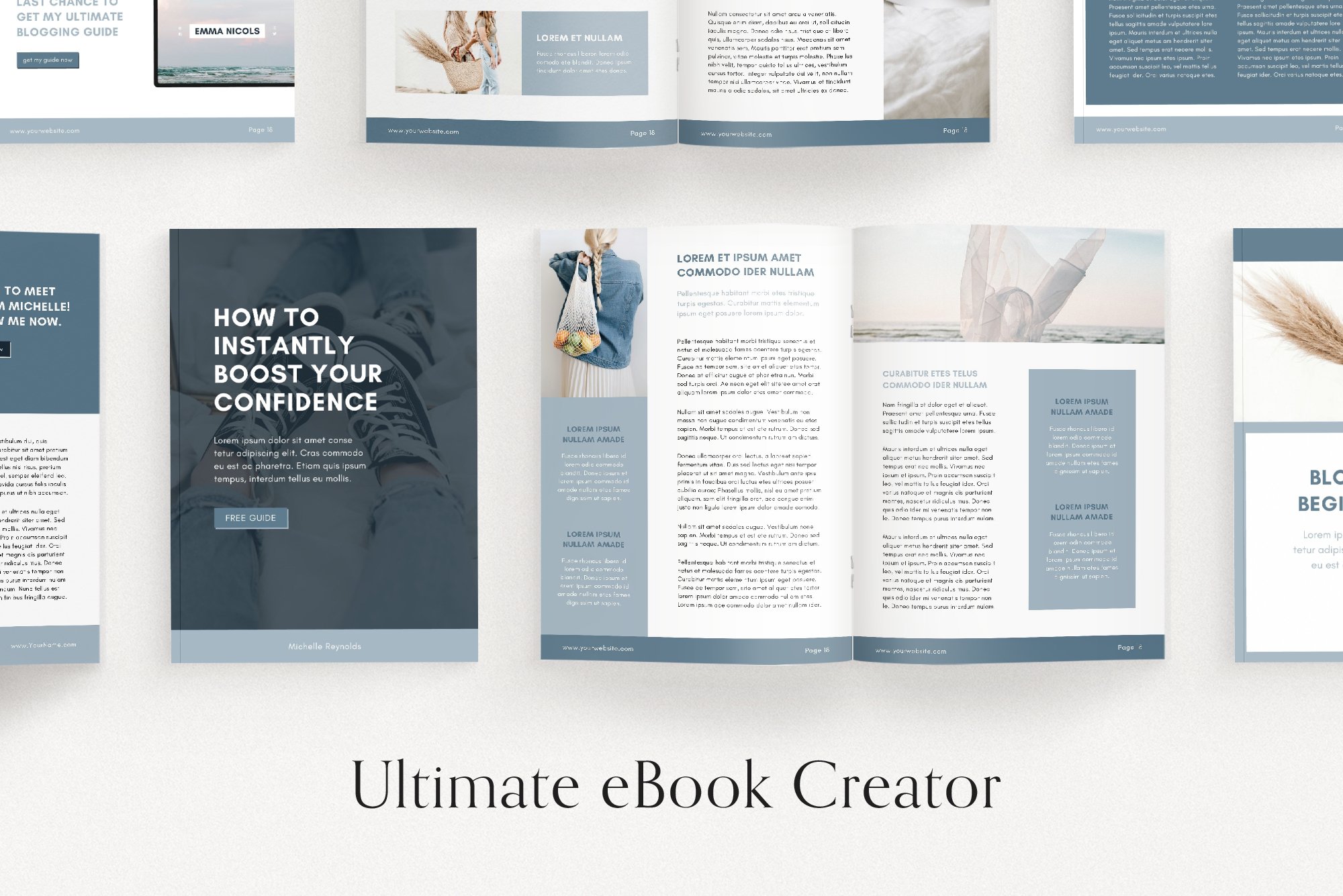 Canva eBook Template For Bloggers cover image.