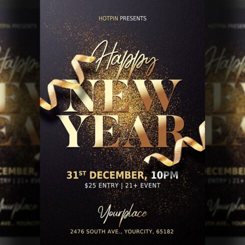 New Year Eve Flyer Template cover image.