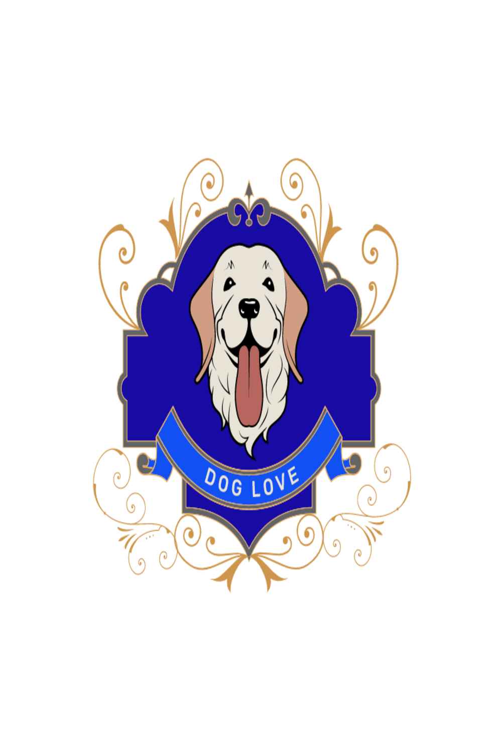 Dog Logo - Pet animals Logo Design Template pinterest preview image.