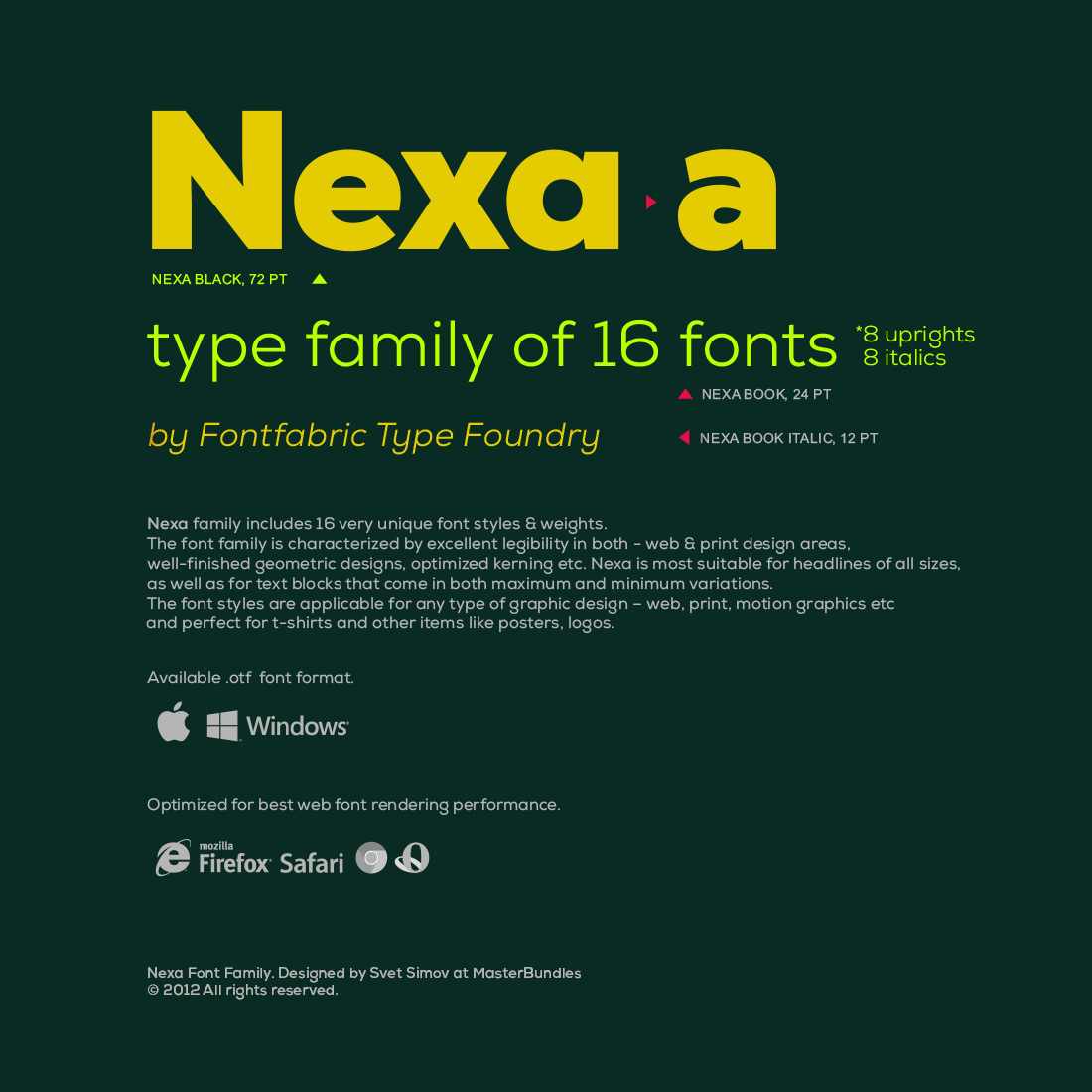 Nexa Font Family 16x Only $9 cover image.