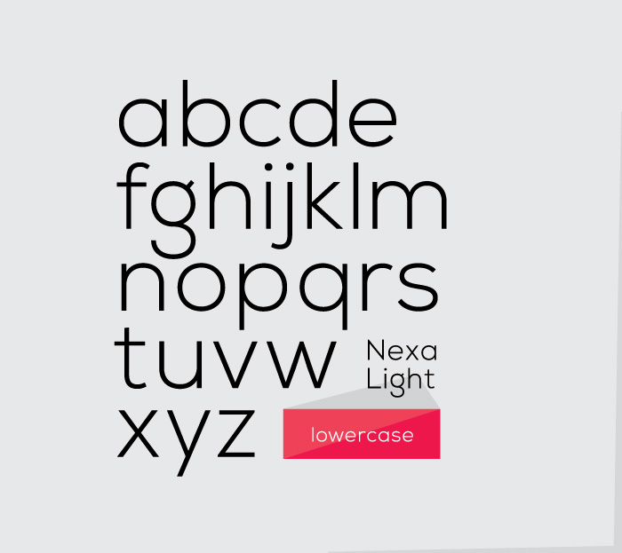 Type of font with a lowercase and lowercase.