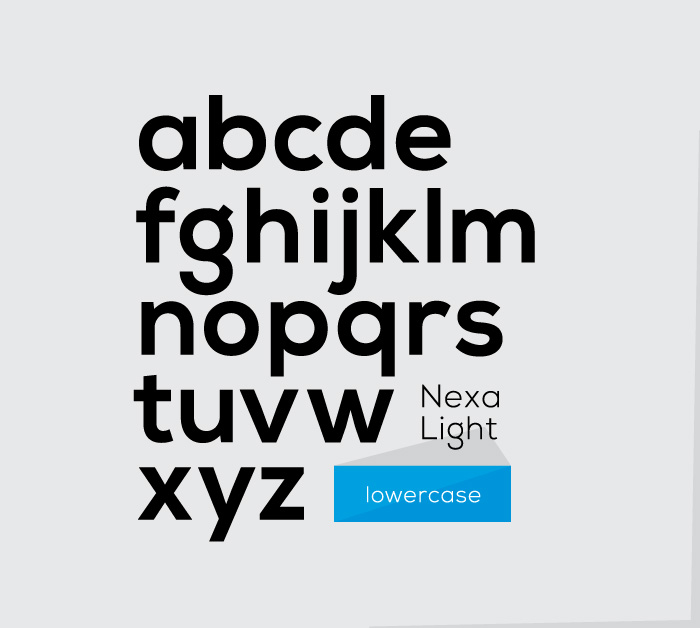 Type of font with a lowercase and lowercase.