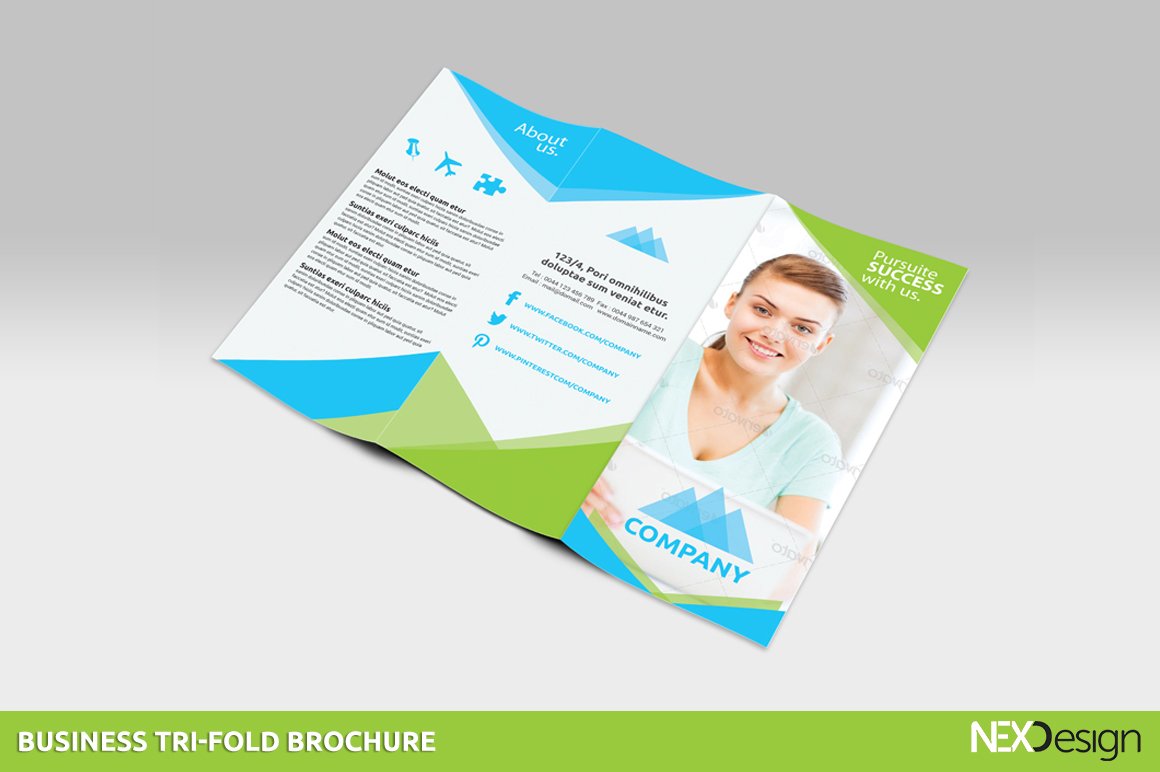 Business Tri-fold Brochures -SK cover image.