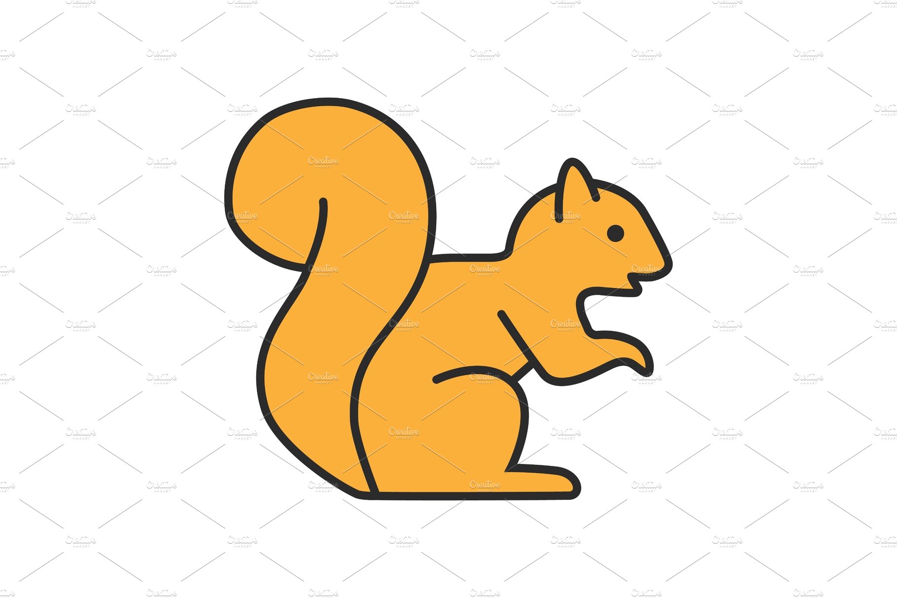 Squirrel color icon cover image.