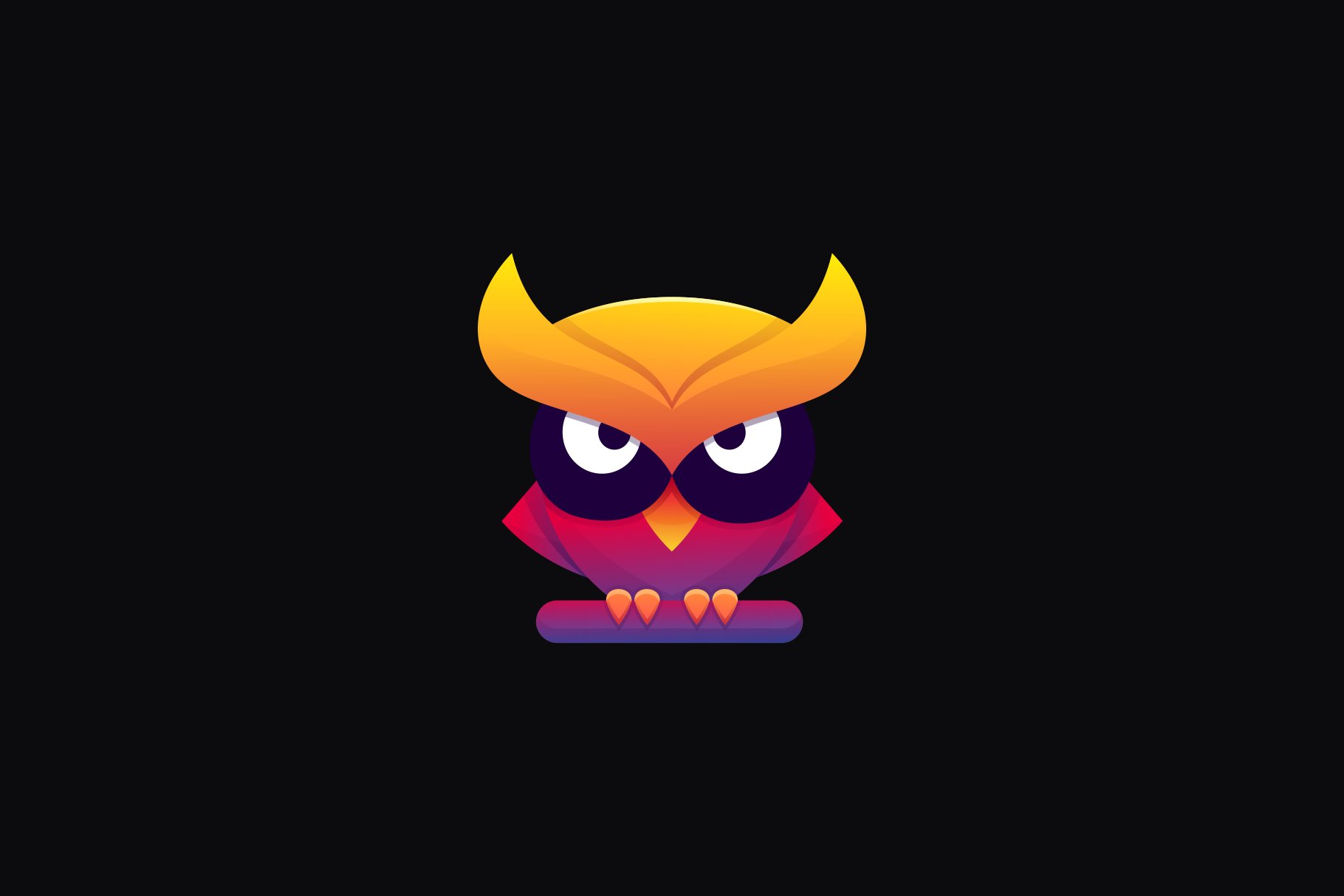 Night Owl Gradient Colorful Style. preview image.
