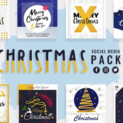 Christmas Social Media Templates cover image.
