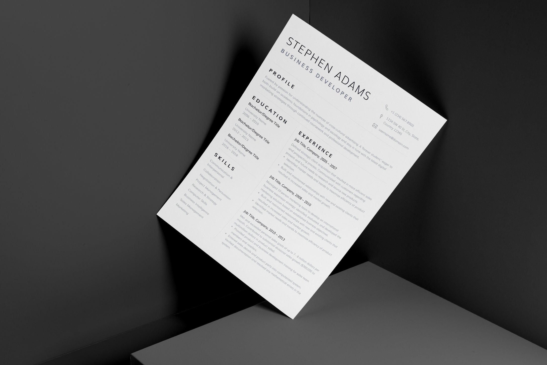 noah resume template 4 362