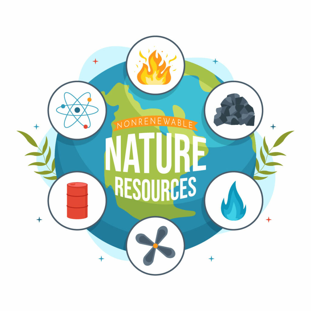 11 Non Renewable Sources of Energy Illustration - MasterBundles