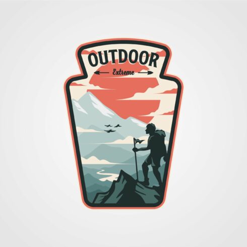 outdoor logo adventure vintage label cover image.