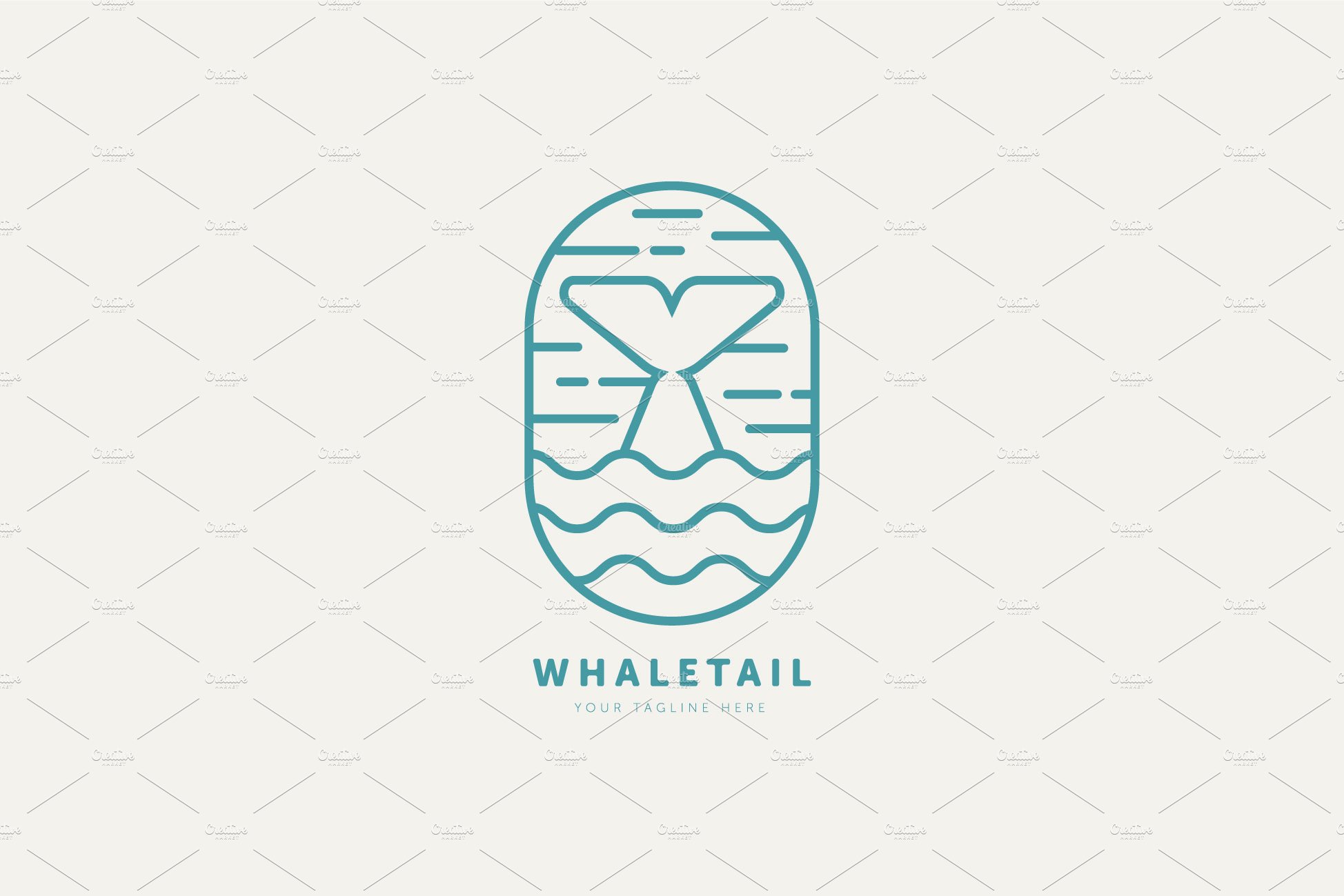 humpback whale line art logo design cover image.