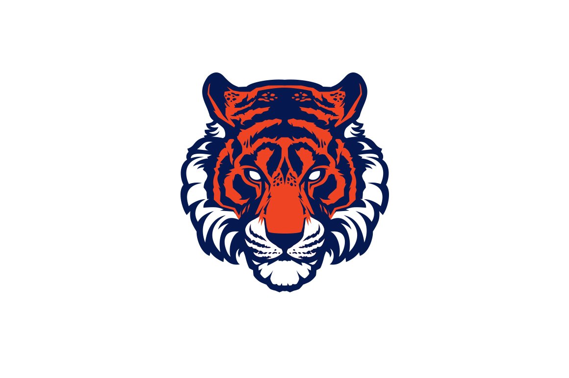 Tiger head sport logotype preview image.
