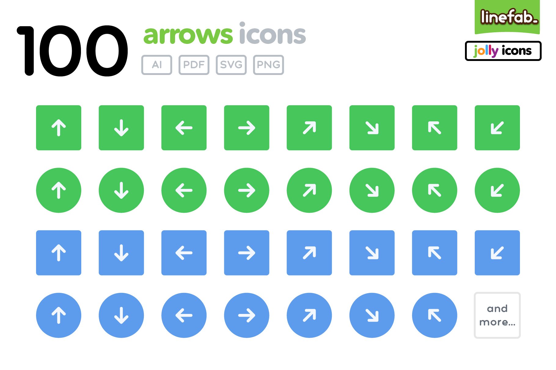 100 Arrows Icons - Jolly cover image.