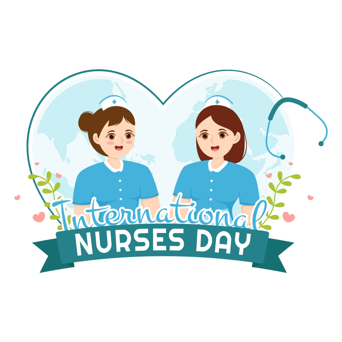 14 International Nurses Day Illustration preview image.