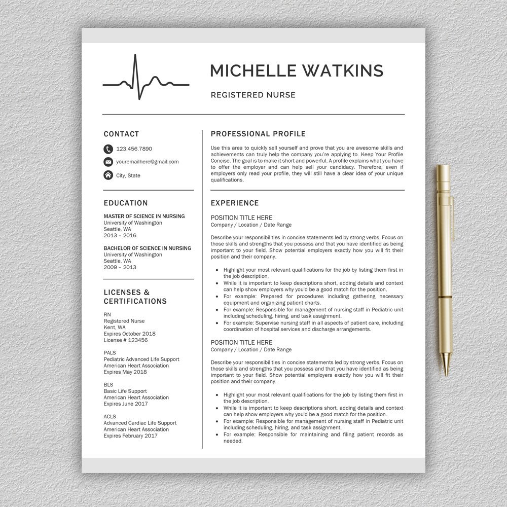 Nurse Resume / Medical CV cover image.