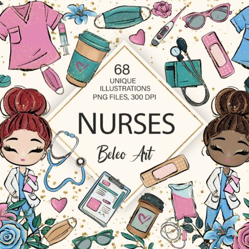 Nurses and Doctors Medical Clipart cover image.