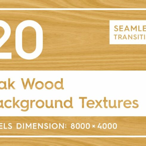 20 Oak Wood Background Textures cover image.