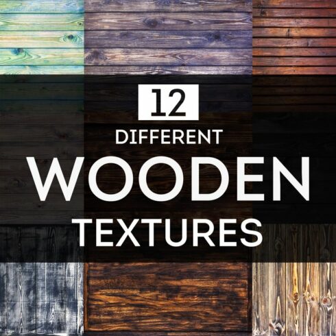 12 different wooden textures cover image.